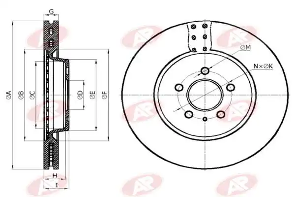 AP-SA féktárcsa - A1042V - TothCarparts