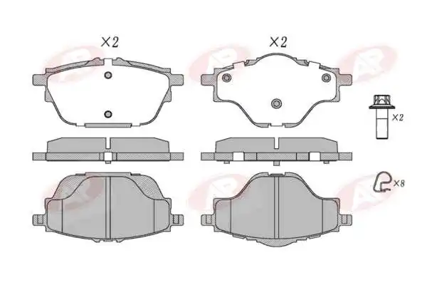 AP-SA fékbetétkészlet, tárcsafék - 5AP1873 - TothCarparts