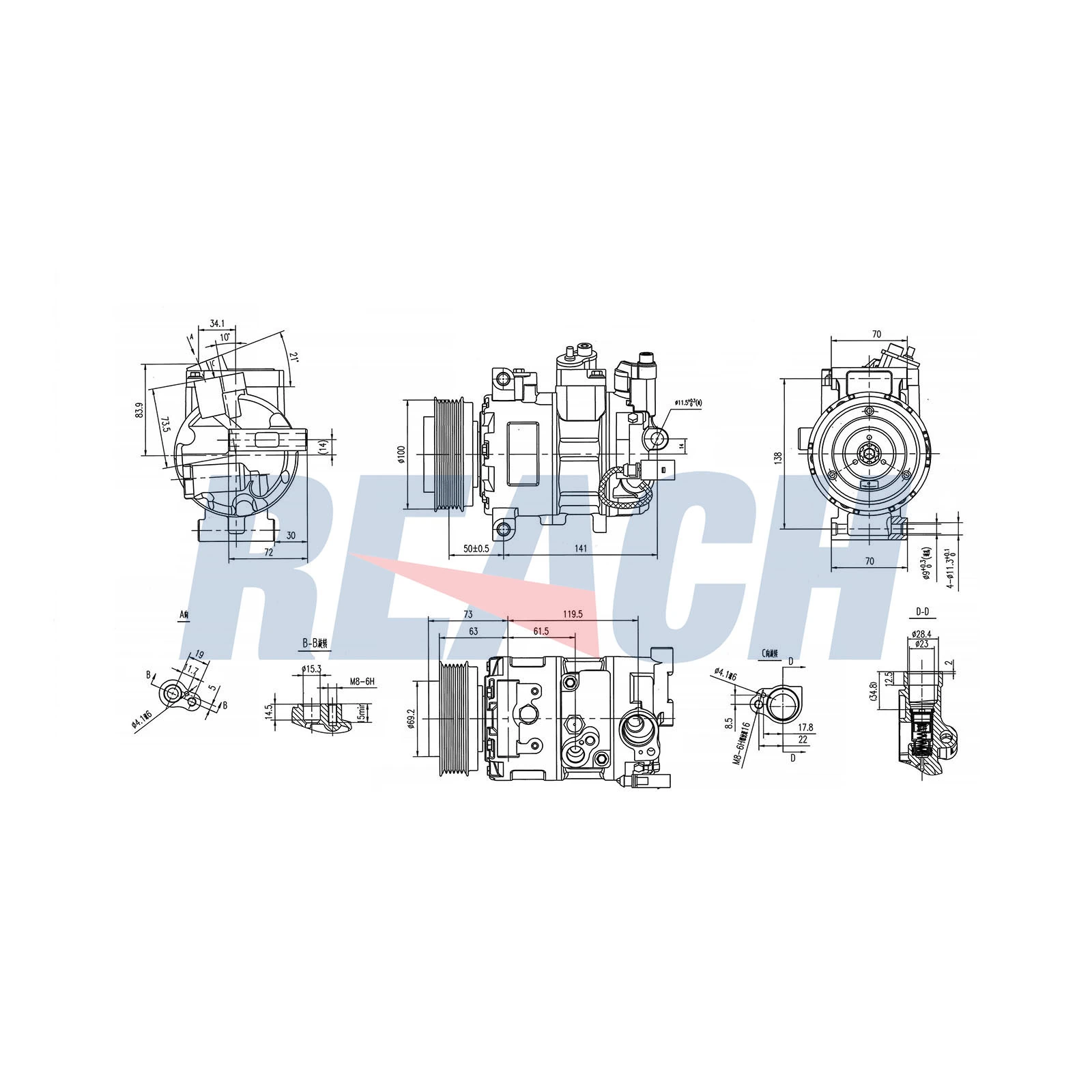 REACH kompresszor, klíma - 1.74.20397 - TothCarparts