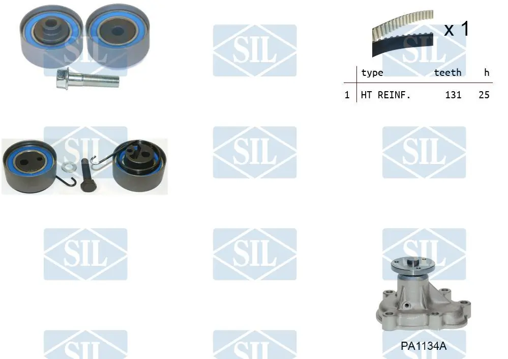 Saleri SIL Vízpumpa + fogasszíj készlet - K1PA1134A - TothCarparts