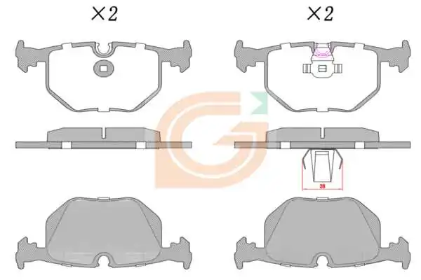 GAMA-SA fékbetétkészlet, tárcsafék - GA20102 - TothCarparts