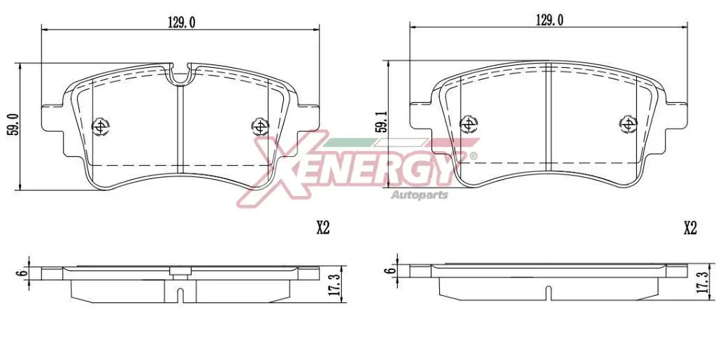 AP XENERGY fékbetétkészlet, tárcsafék - X41425 - TothCarparts