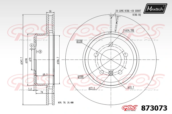 MAXTECH féktárcsa - 873073 - TothCarparts