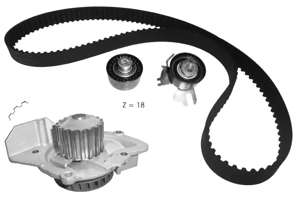 TECDRIVE Vízpumpa + fogasszíj készlet - TKPE0020 - TothCarparts