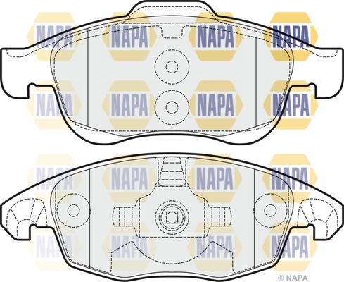 NAPA fékbetétkészlet, tárcsafék - NBP1286 - TothCarparts