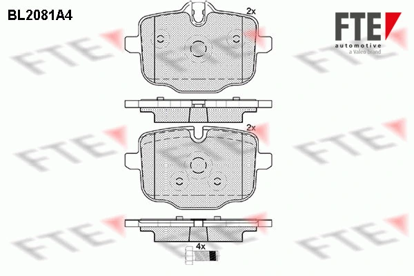 FTE fékbetétkészlet, tárcsafék - 9010665 - TothCarparts