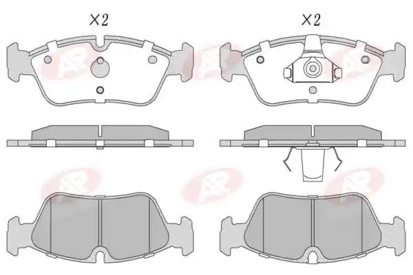 AP-SA fékbetétkészlet, tárcsafék - 5AP757 - TothCarparts