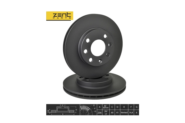 ZentParts féktárcsa - Z06257 - TothCarparts
