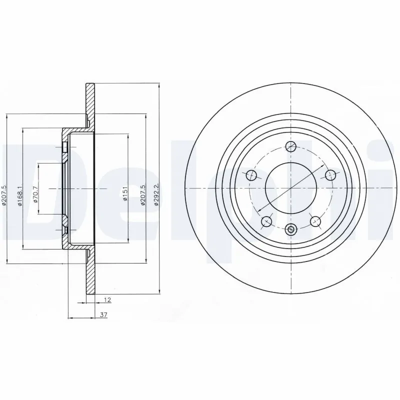 DELPHI féktárcsa - BG4279C-18B1 - TothCarparts
