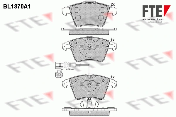 FTE fékbetétkészlet, tárcsafék - 9010450 - TothCarparts