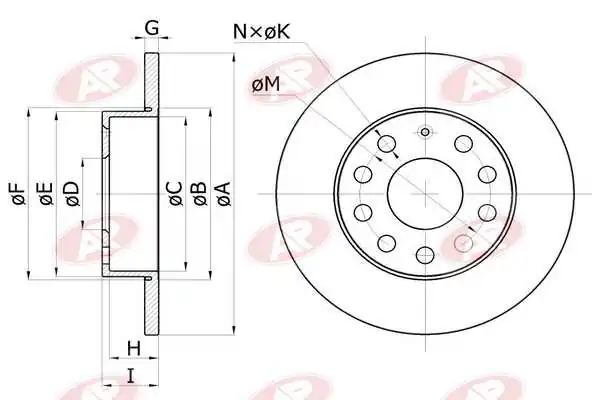 AP-SA féktárcsa - A1010P - TothCarparts