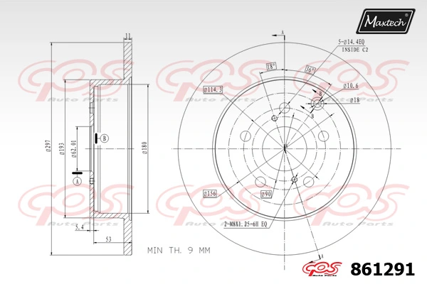 MAXTECH féktárcsa - 861291 - TothCarparts