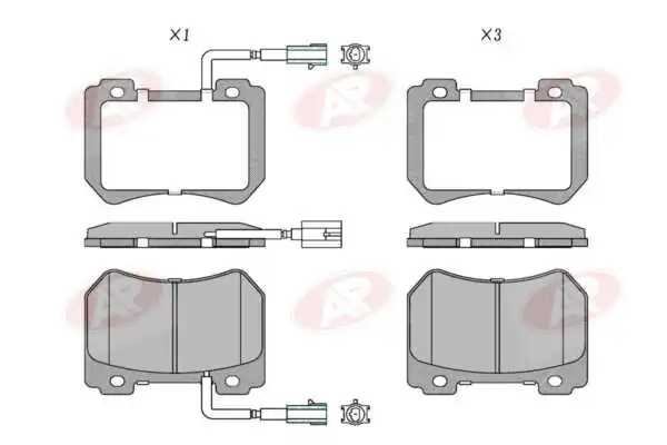 AP-SA fékbetétkészlet, tárcsafék - 5AP1552 - TothCarparts