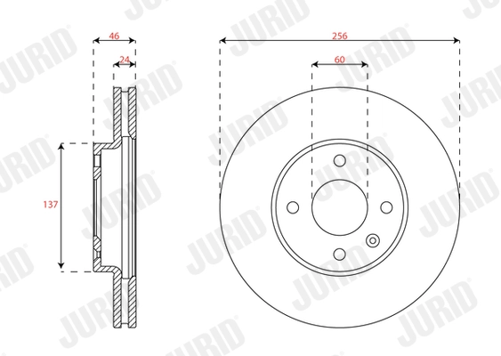 JURID féktárcsa - 563342JC - TothCarparts