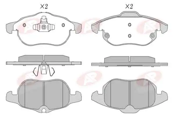 AP-SA fékbetétkészlet, tárcsafék - 5AP814 - TothCarparts