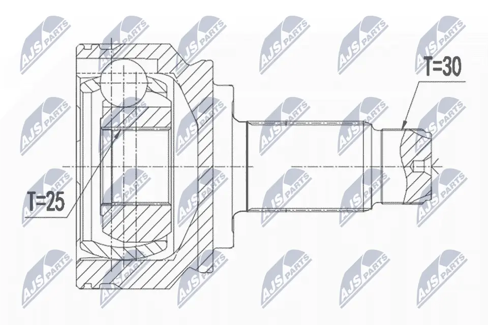 NTY csuklókészlet, hajtótengely - NPZ-BM-026 - TothCarparts