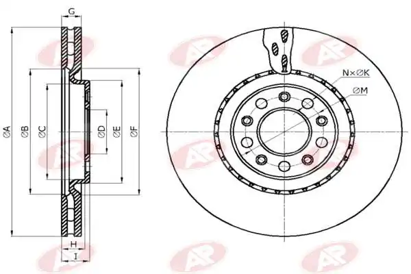 AP-SA féktárcsa - A2003V - TothCarparts