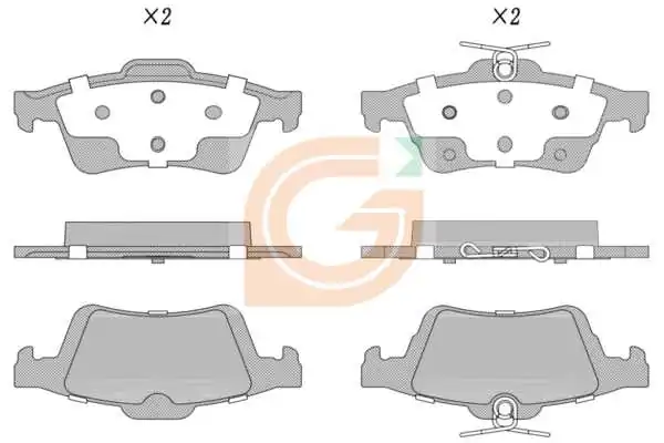 GAMA-SA fékbetétkészlet, tárcsafék - GA20045 - TothCarparts