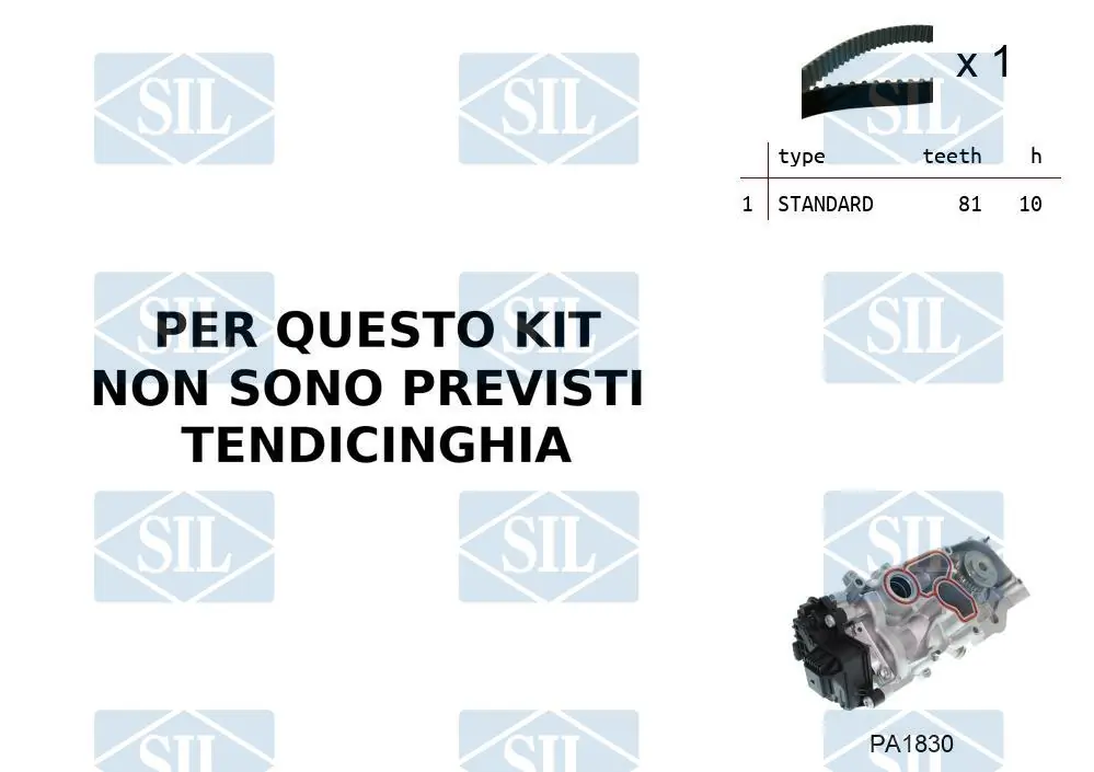 Saleri SIL Vízpumpa + fogasszíj készlet - K1PA1830 - TothCarparts