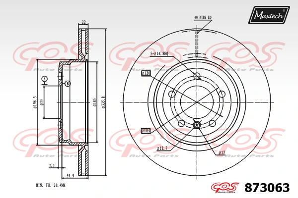 MAXTECH féktárcsa - 873063 - TothCarparts