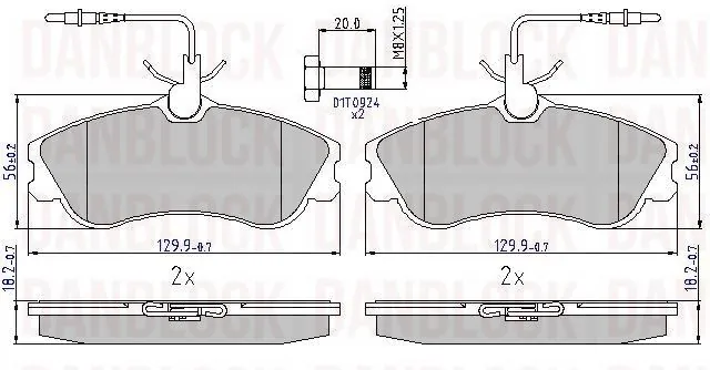 DANBLOCK fékbetétkészlet, tárcsafék - DB 510306 - TothCarparts