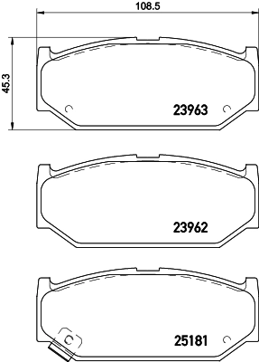 HELLA fékbetétkészlet, tárcsafék - 8DB 355 045-571 - TothCarparts