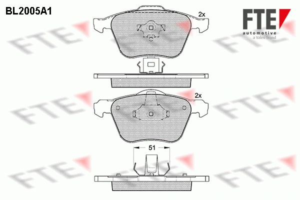 FTE fékbetétkészlet, tárcsafék - 9010590 - TothCarparts