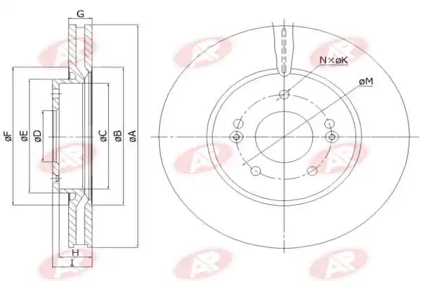 AP-SA féktárcsa - H2030V - TothCarparts