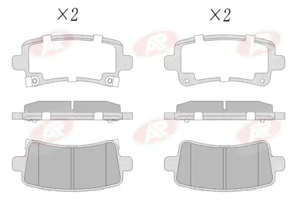 AP-SA fékbetétkészlet, tárcsafék - 5AP1584 - TothCarparts