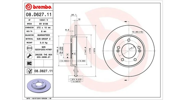 MAGNETI MARELLI féktárcsa - 360406165601 - TothCarparts