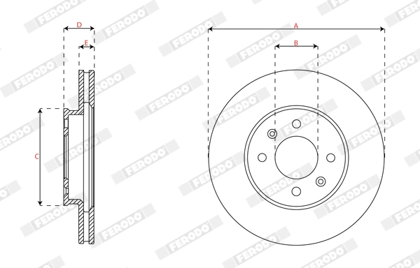 FERODO féktárcsa - DDF2982C - TothCarparts