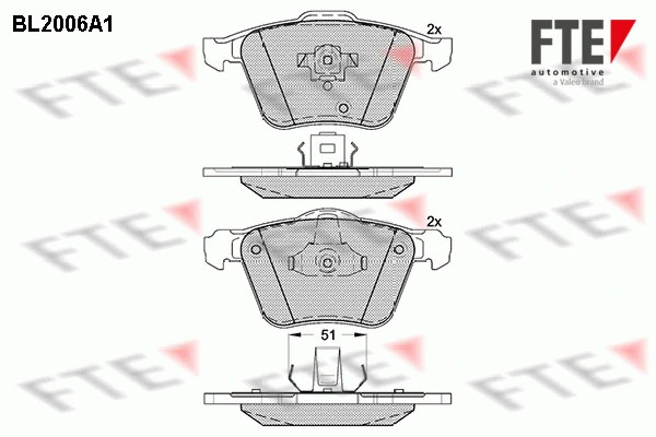 FTE fékbetétkészlet, tárcsafék - 9010591 - TothCarparts