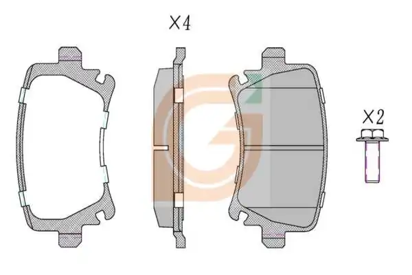 GAMA-SA fékbetétkészlet, tárcsafék - GA20015 - TothCarparts
