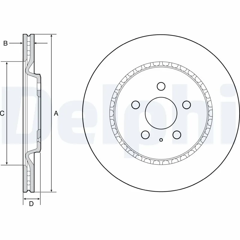 DELPHI féktárcsa - BG4643C-18B1 - TothCarparts