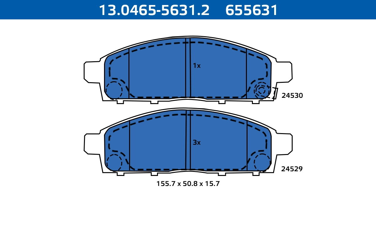 ATE-APAC fékbetétkészlet, tárcsafék - 13.0465-5631.2 - TothCarparts