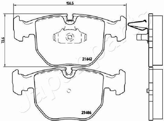PEMEBLA fékbetétkészlet, tárcsafék - JAPPA-0121AF - TothCarparts