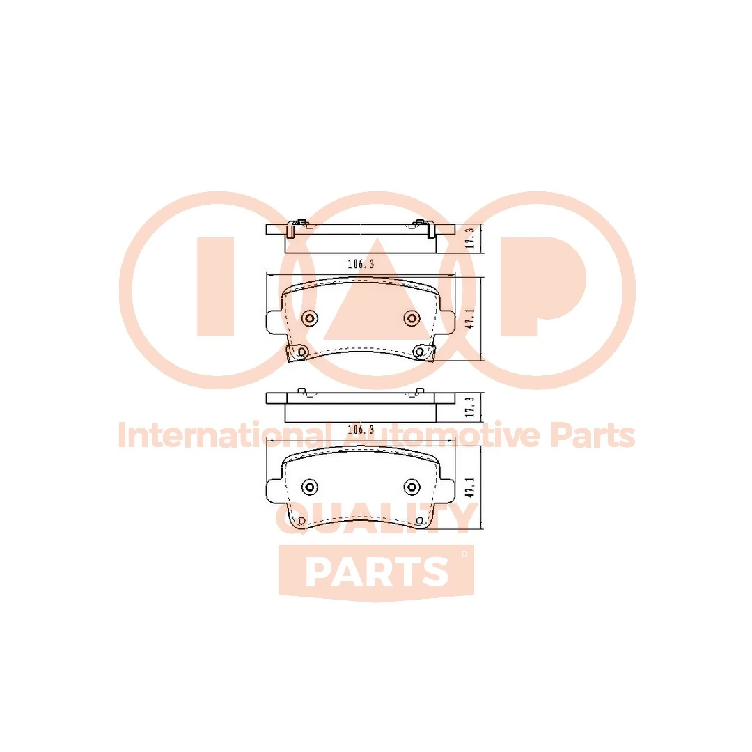 IAP QUALITY PARTS fékbetétkészlet, tárcsafék - 704-20122 - TothCarparts