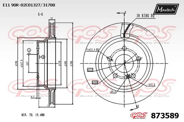 MAXTECH féktárcsa - 873589 - TothCarparts