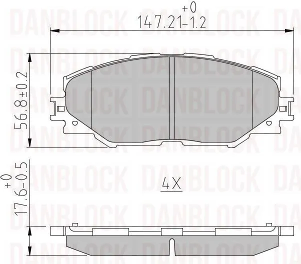 DANBLOCK fékbetétkészlet, tárcsafék - DB 510500 - TothCarparts