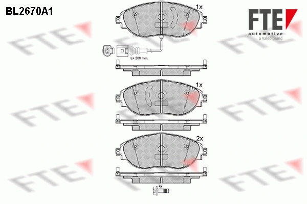 FTE fékbetétkészlet, tárcsafék - 9010905 - TothCarparts