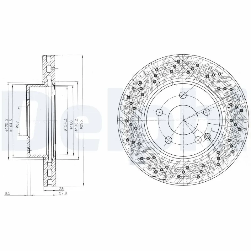 DELPHI féktárcsa - BG4142C-18B1 - TothCarparts