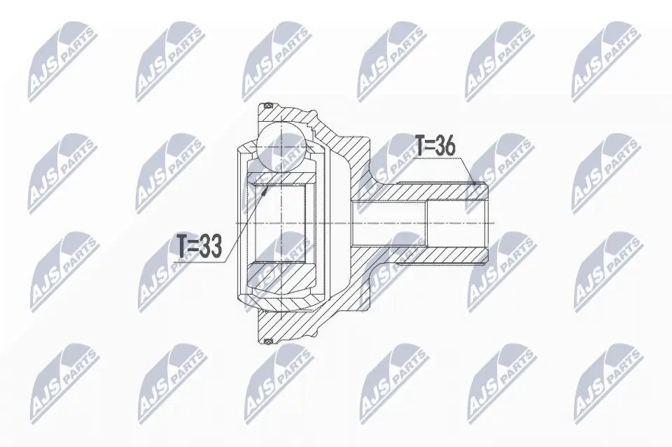 NTY csuklókészlet, hajtótengely - NPZ-VW-047 - TothCarparts