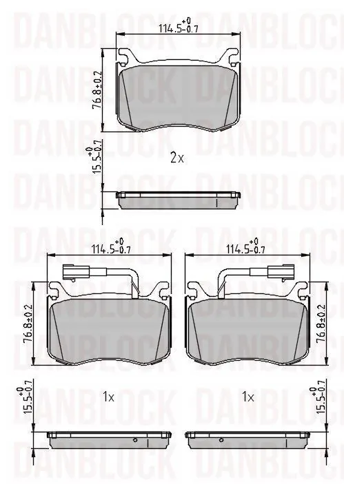 DANBLOCK fékbetétkészlet, tárcsafék - DB 511417 - TothCarparts