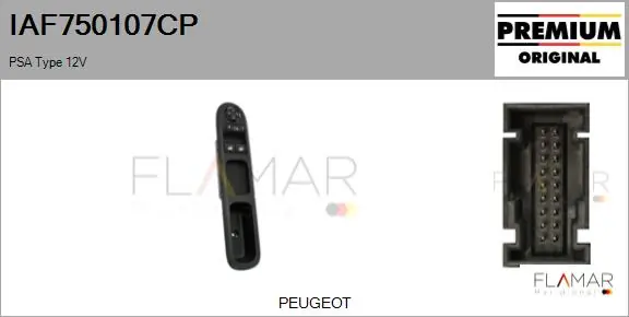 FLAMAR kapcsoló, ablakemelő - IAF750107CP - TothCarparts