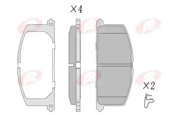 AP-SA fékbetétkészlet, tárcsafék - 5AP268 - TothCarparts