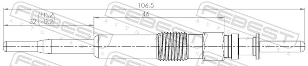 FEBEST izzítógyertya - 19642-002 - TothCarparts