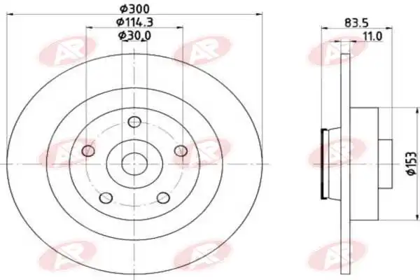 AP-SA féktárcsa - R1032PCA - TothCarparts