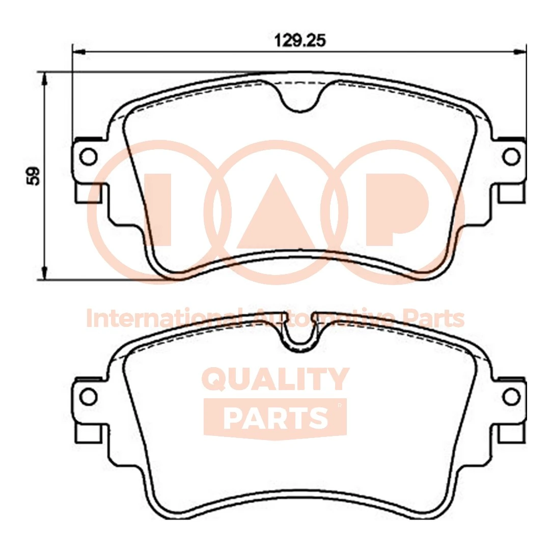 IAP QUALITY PARTS fékbetétkészlet, tárcsafék - 704-50066P - TothCarparts