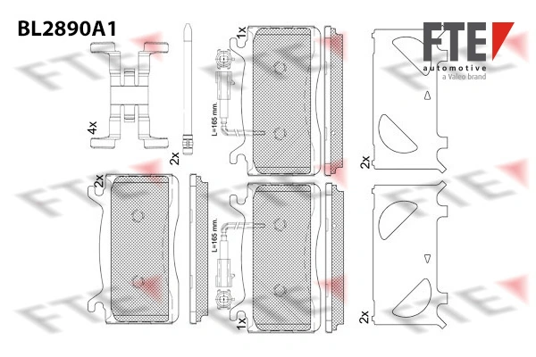 FTE fékbetétkészlet, tárcsafék - 9011130 - TothCarparts