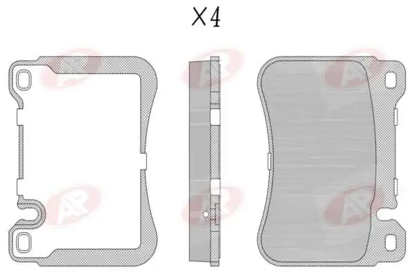 AP-SA fékbetétkészlet, tárcsafék - 5AP1276 - TothCarparts